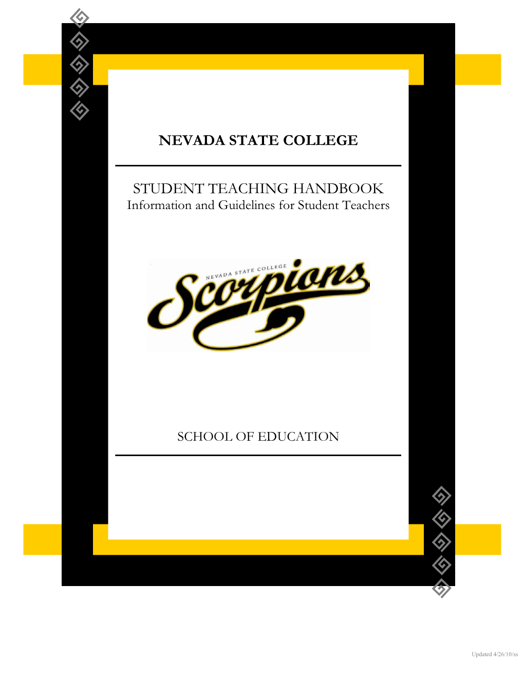 Nevada State College Student Teaching Handbook