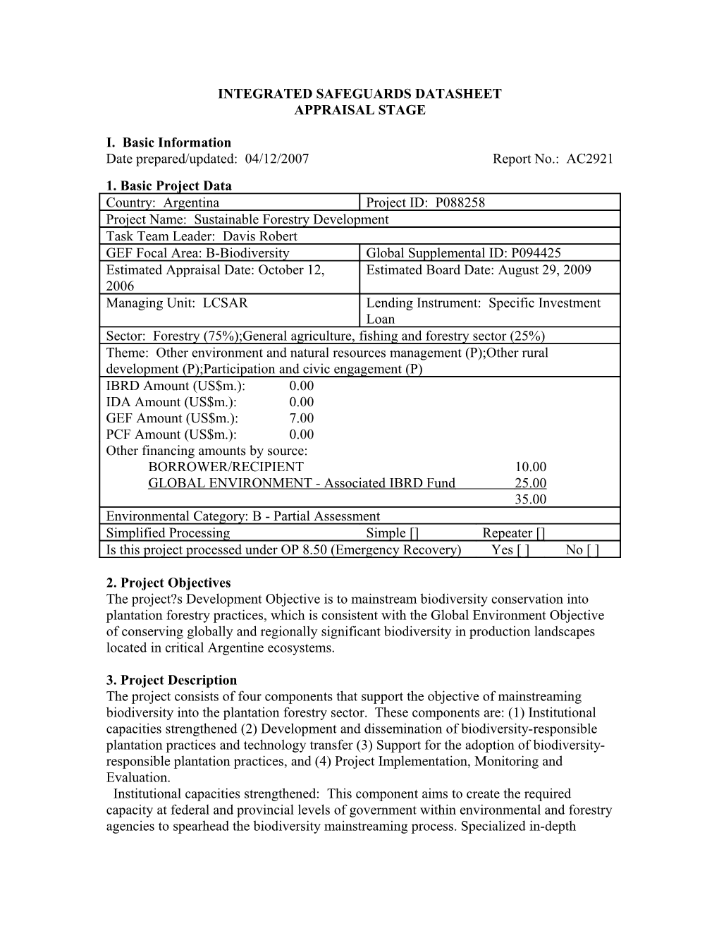 Integrated Safeguards Datasheet