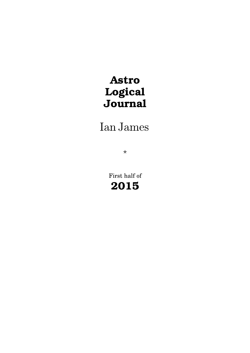 Astro Logical Journal