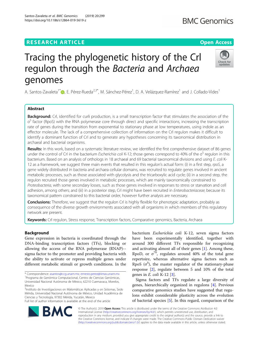 Tracing the Phylogenetic History of the Crl Regulon Through the Bacteria and Archaea Genomes A