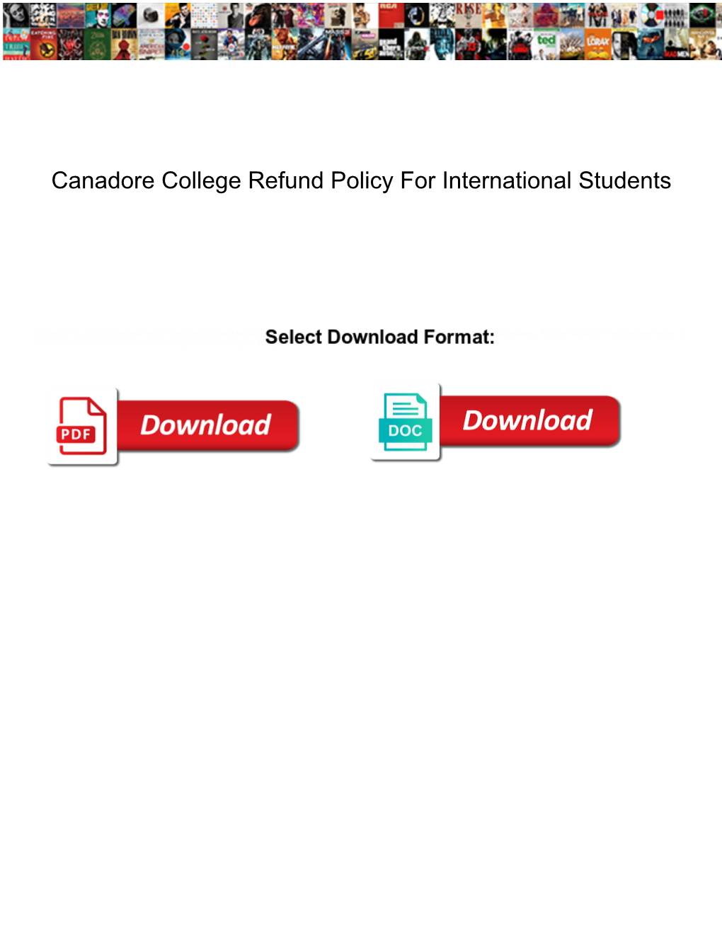 Canadore College Refund Policy for International Students