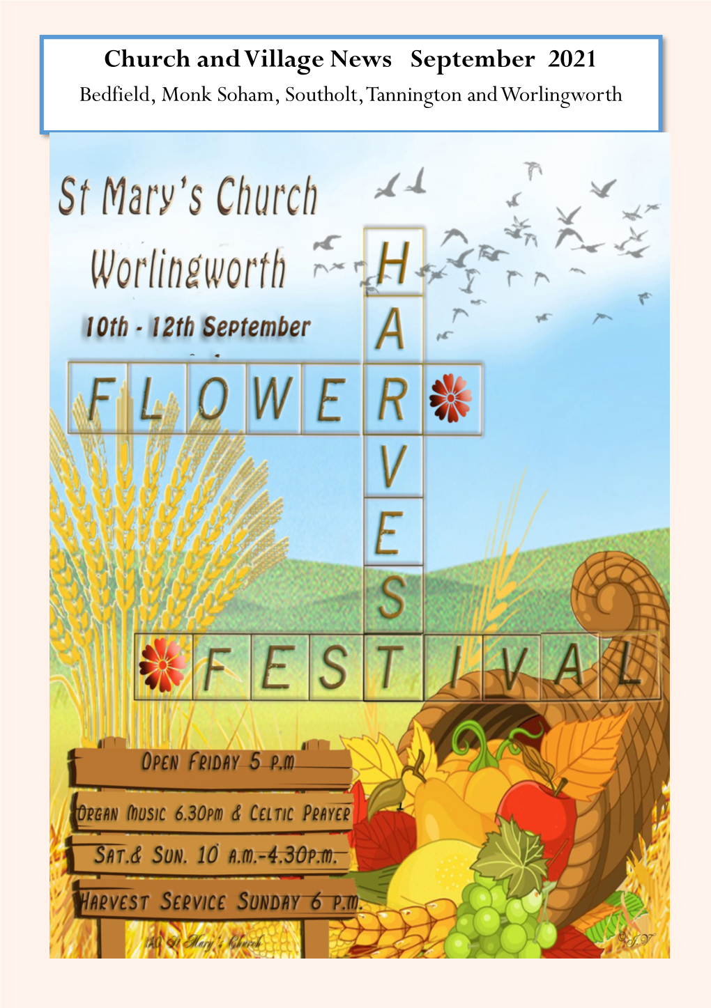 Church and Village News September 2021 Bedfield, Monk Soham, Southolt, Tannington and Worlingworth