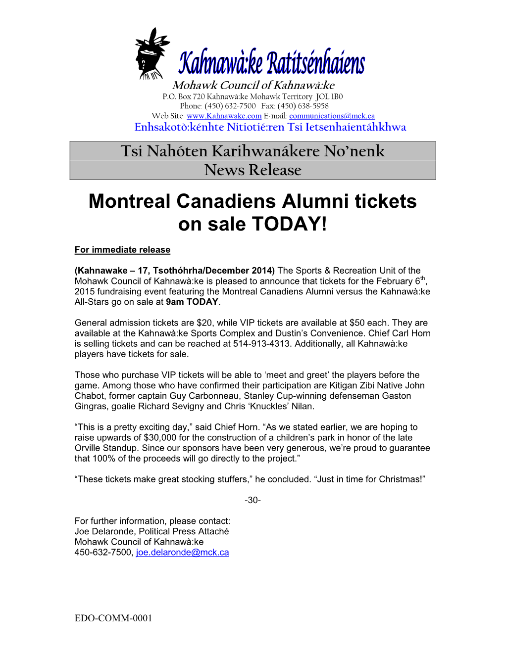 Montreal Canadiens Alumni Tickets on Sale TODAY!