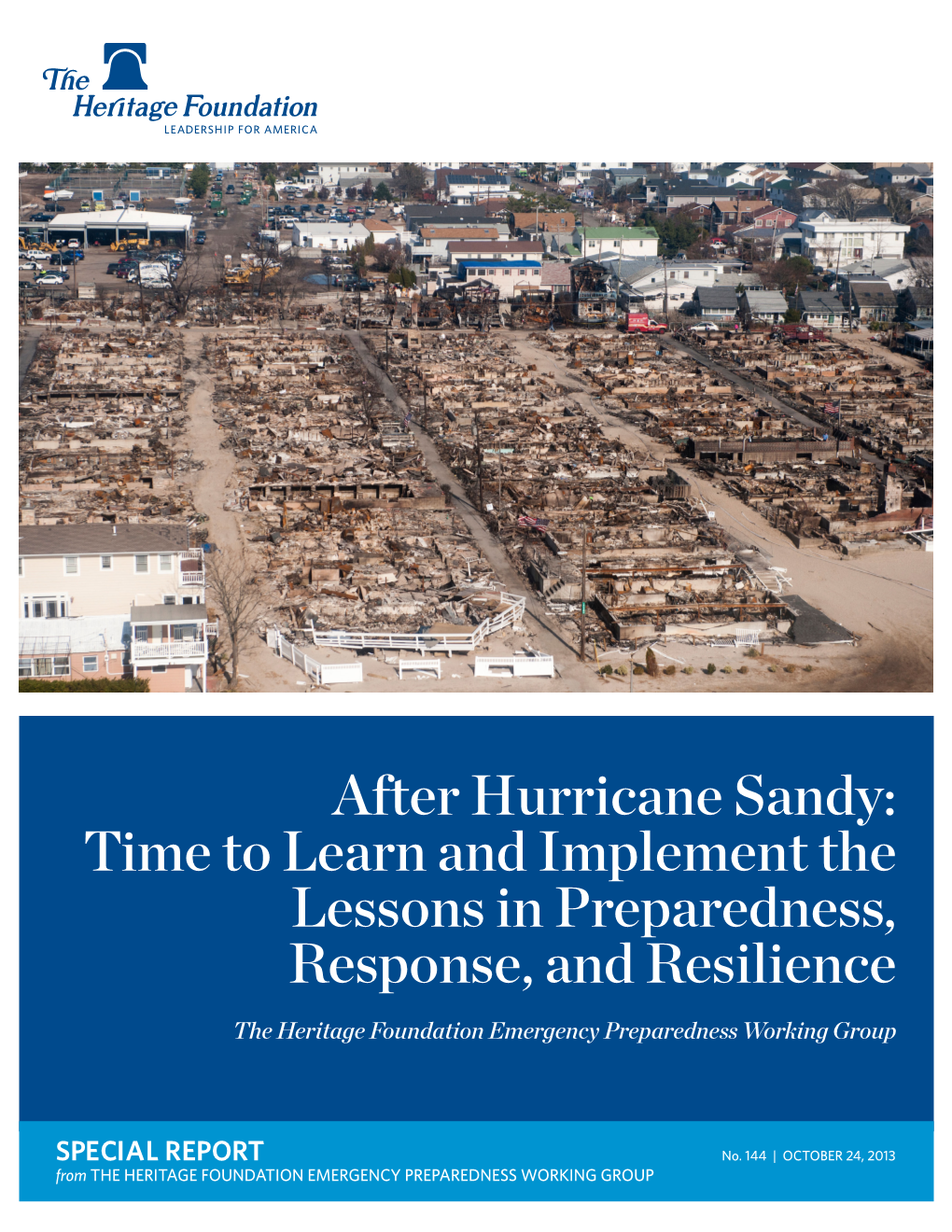 Hurricane Sandy: Lessons in Preparedness, Response And