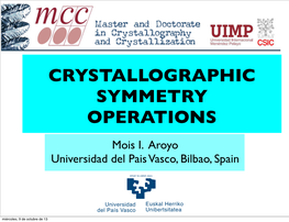 Crystallographic Symmetry Operations