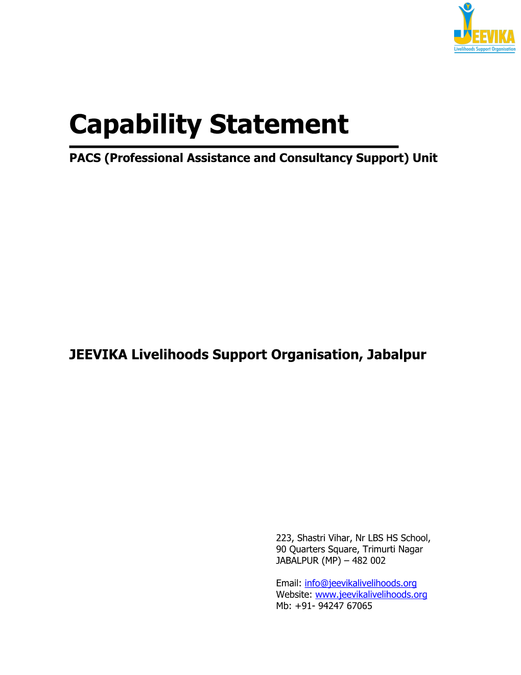 Capability Statement