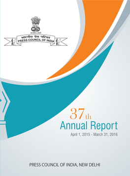 PRESS COUNCIL of INDIA Annual Report