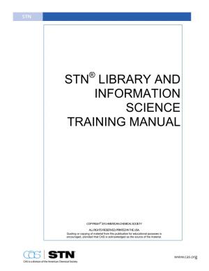 STN Library and Information Science Training Manual