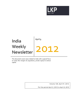 India Weekly Newsletter]