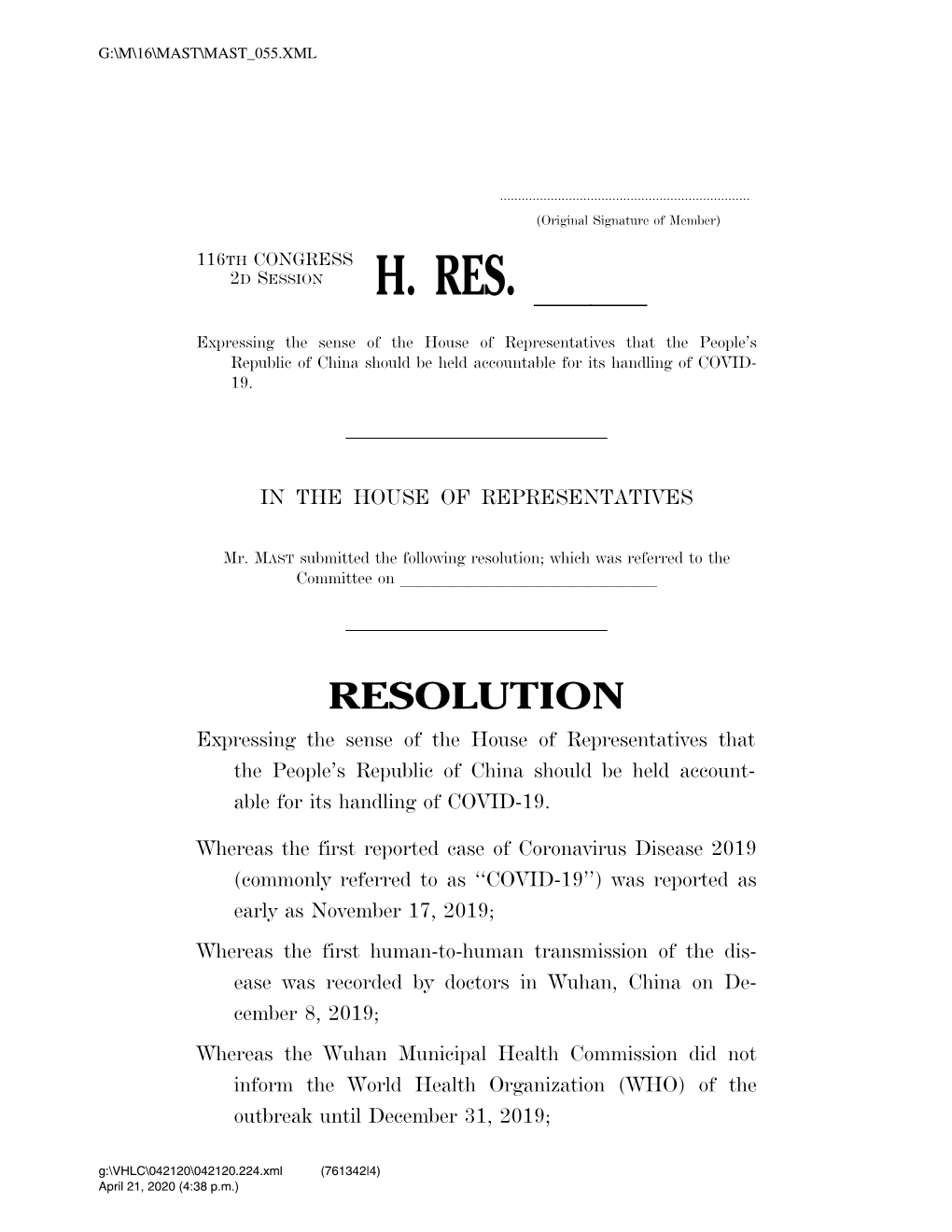 FINAL CHINA DEBT RESOLUTION.Pdf