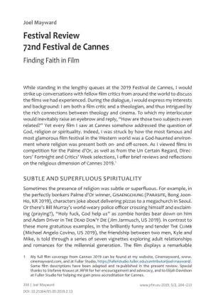 Festival Review 72Nd Festival De Cannes Finding Faith in Film