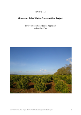 Saïss Water Conservation Project