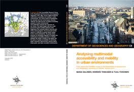 Analysing Multimodal Accessibility and Mobility in Urban Environments