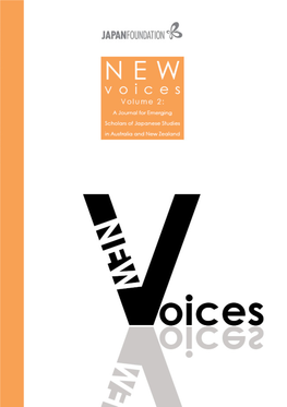 New Voices Volume 2: a Journal for Emerging Scholars of Japanese Studies in Australia