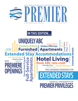 EXTENDED STAYS Full-Service Apartments LEARN ALL the BENEFITS of PREMIER PRIVILEGES PREMIERE