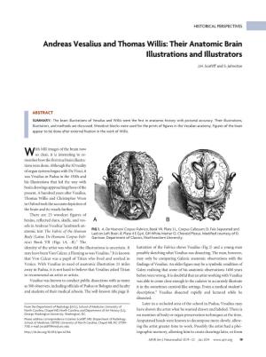 Andreas Vesalius and Thomas Willis: Their Anatomic Brain Illustrations and Illustrators