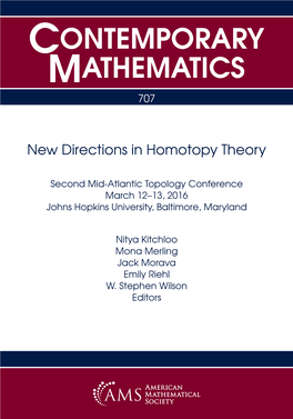 New Directions in Homotopy Theory