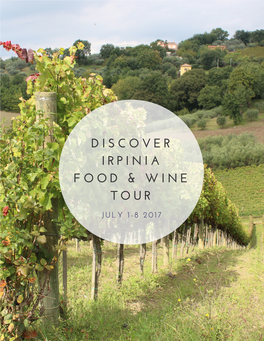 July 2017 Irpinia Wine Tour