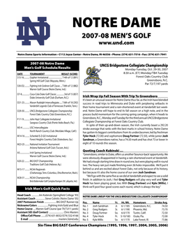 Notre Dame Athletics Web Site (UND.Com)