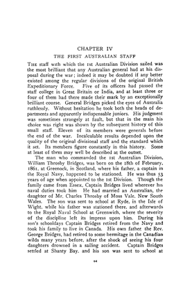 CHAPTER IV the Staff with Which the 1St Australian Division Sailed Was