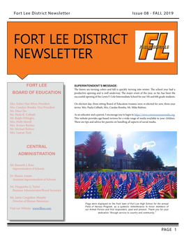 Fort Lee District Newsletter Issue 08 - FALL 2019