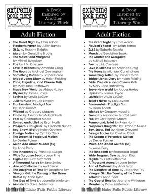 Adult Fiction Adult Fiction