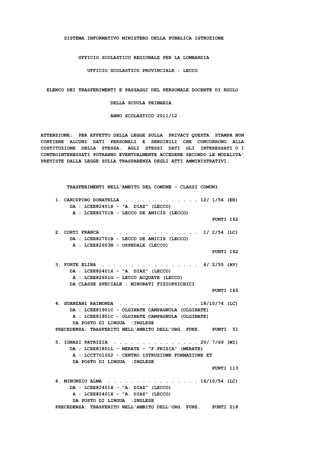 Sistema Informativo Ministero Della Pubblica Istruzione