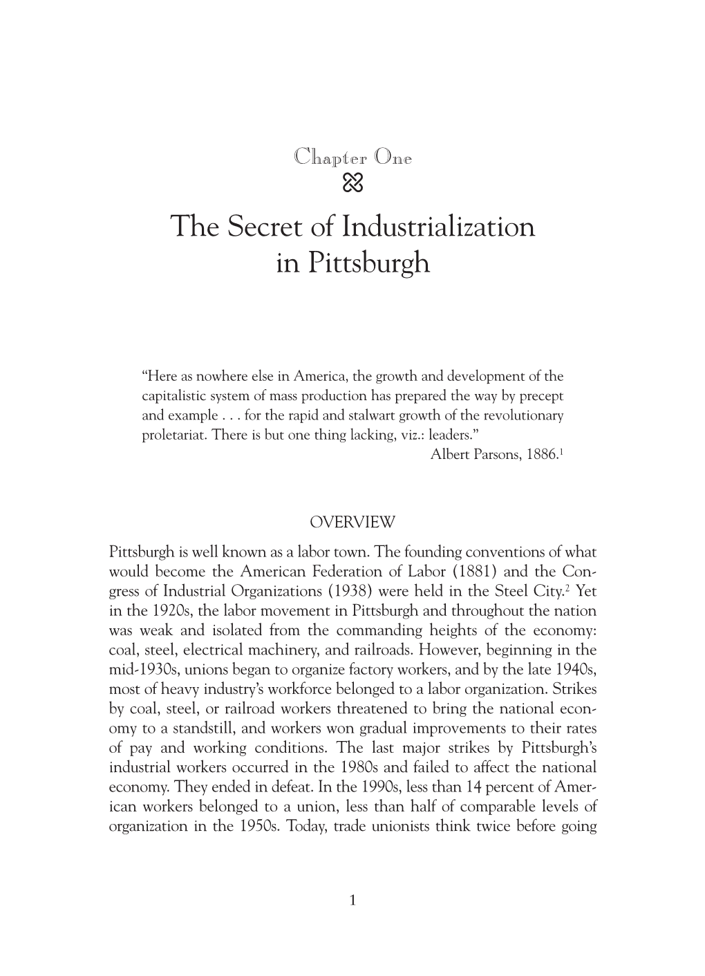 The Secret of Industrialization in Pittsburgh