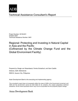 Protecting and Investing in Natural Capital in Asia and the Pacific (Cofinanced by the Climate Change Fund and the Global Environment Facility)
