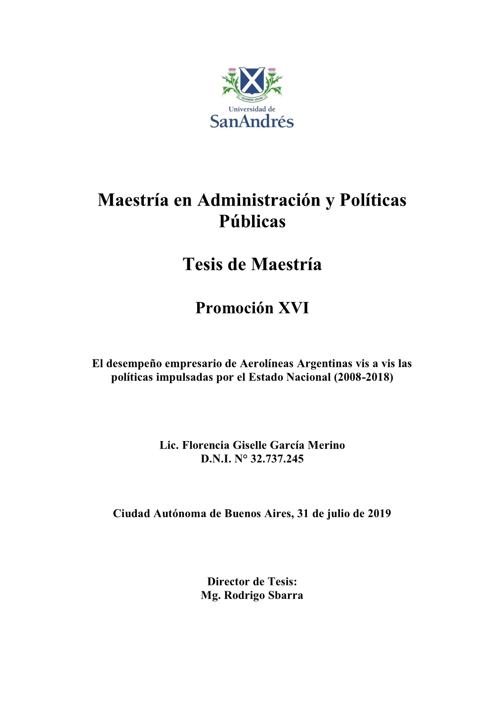 Maestría En Administración Y Políticas Públicas Tesis De Maestría