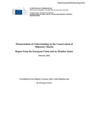 Memorandum of Understanding on the Conservation of Migratory Sharks Report from the European Union and Its Member States