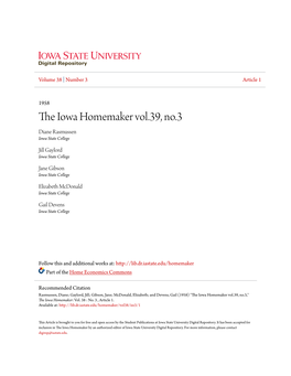 The Iowa Homemaker Vol.39, No.3