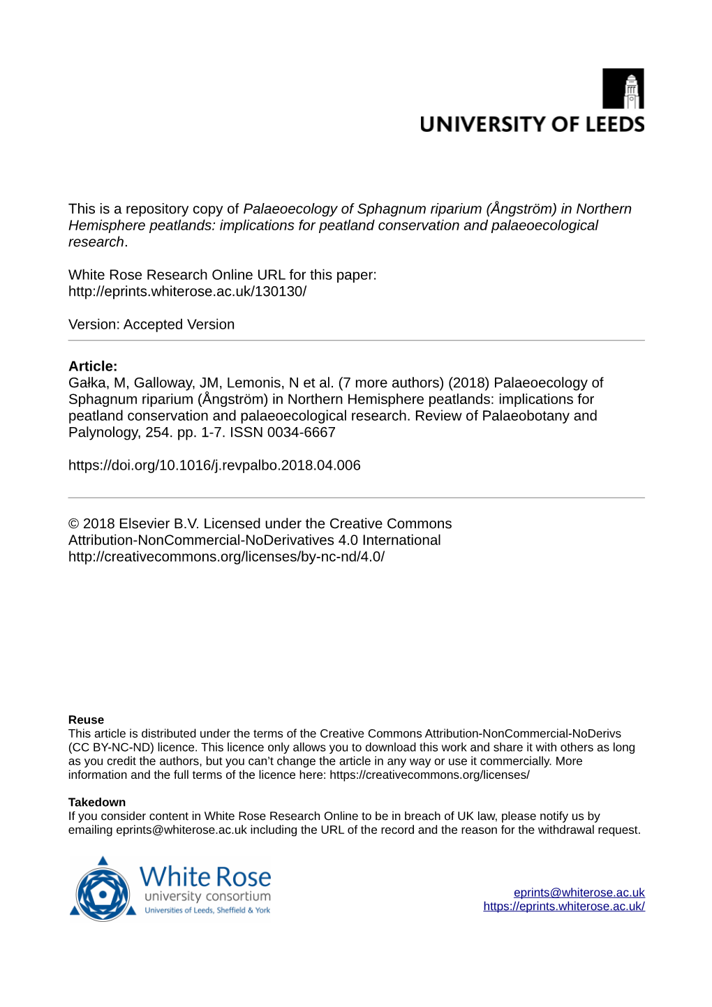 In Northern Hemisphere Peatlands: Implications for Peatland Conservation and Palaeoecological Research