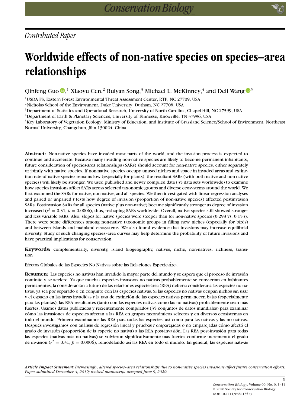 Native Species on Species&#X02013