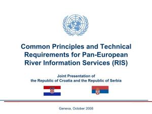 Common Principles and Technical Requirements for Pan-European River Information Services (RIS)