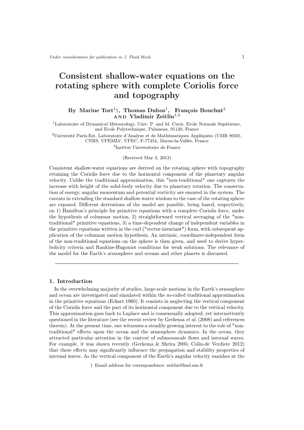 Consistent Shallow-Water Equations on the Rotating Sphere with Complete Coriolis Force and Topography