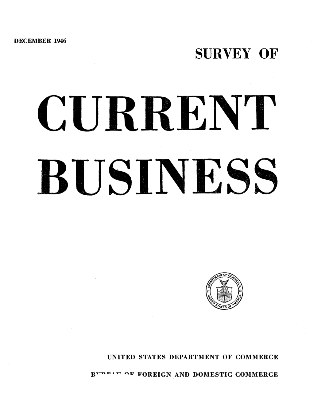 Survey of Current Business