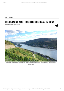 The Rumors Are True: the Rheingau Is Back - Jamessuckling.Com