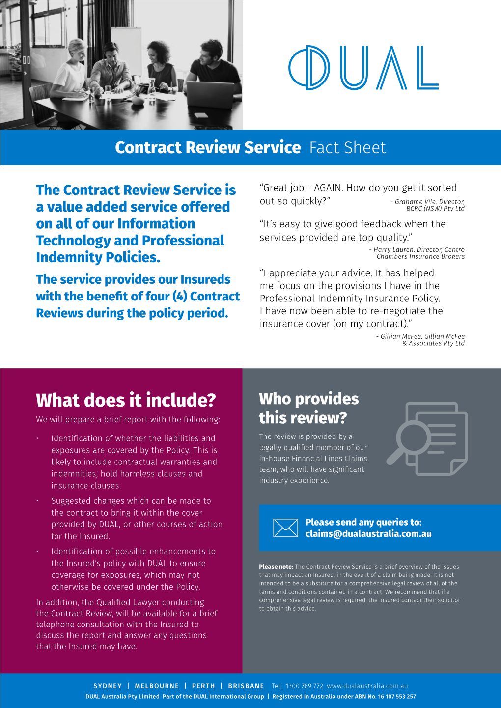 Contract Review Service Fact Sheet