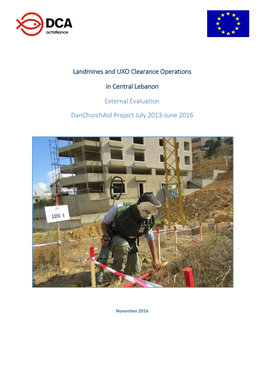 Landmines and UXO Clearance Operations in Central Lebanon – External Evaluation