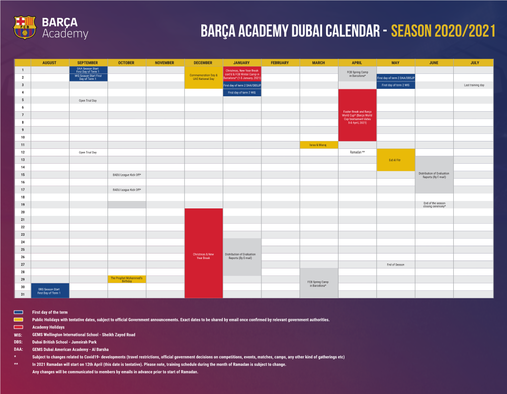 Fcb Calendar 2020