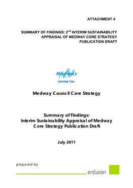 Medway Council Core Strategy Summary of Findings