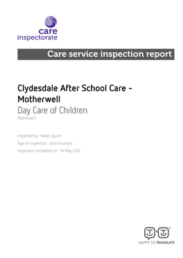 Clydesdale After School Care - Motherwell Day Care of Children Motherwell