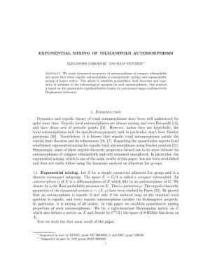 Exponential Mixing of Nilmanifold Automorphisms
