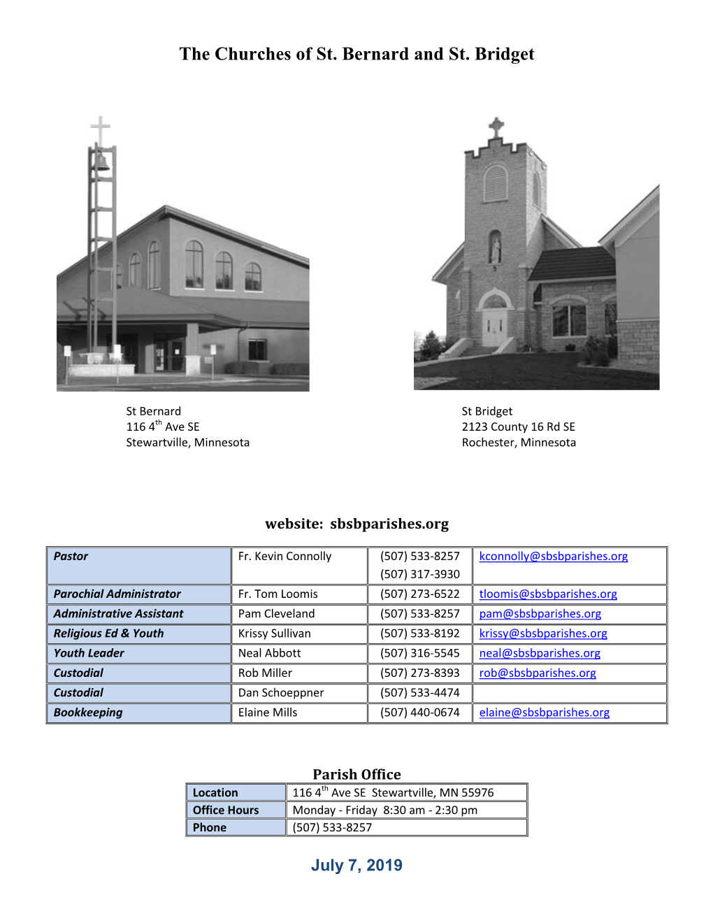 The Churches of St. Bernard and St. Bridget