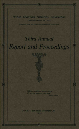 Report and Proceedings