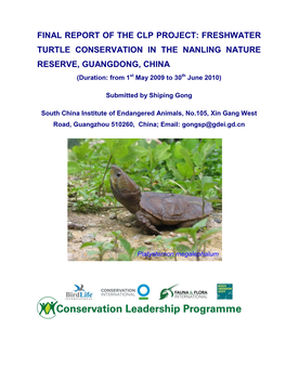 Freshwater Turtle Conservation in the Nanling Nature Reserve