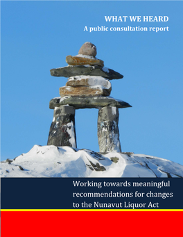 WHAT WE HEARD a Public Consultation Report