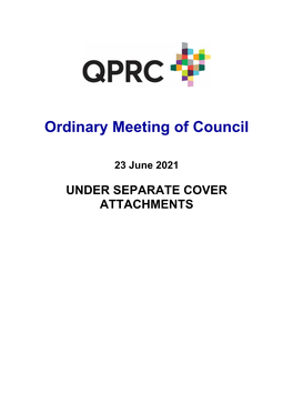 Attachments of Ordinary Meeting of Council