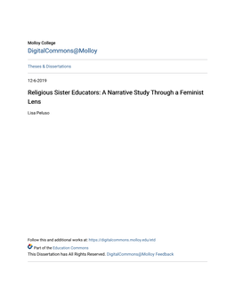 Religious Sister Educators: a Narrative Study Through a Feminist Lens